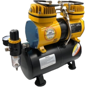 AC2418 Mini Twin Cylinder Air Compressor 185W (1/4HP) on 3L Tank