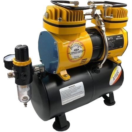 AC2418 Mini Twin Cylinder Air Compressor 185W (1/4HP) on 3L Tank