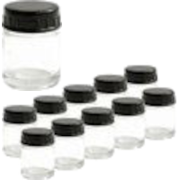 AC01-GC10PK 1oz Glass Bottle with Screw top cover - 10 pack