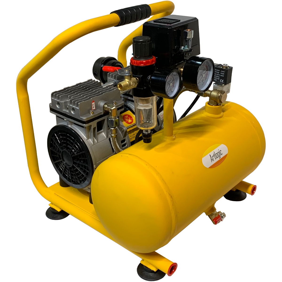 AC1515 Compact Studio 550W (3/4HP) Air Compressor Silent Rated Twin Cylinder with 5L Tank