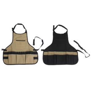 Canvas Adult Artist's Apron - Available in Black with Beige Trim or Beige with Black Trim