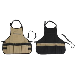 Canvas Adult Artist's Apron - Available in Black with Beige Trim or Beige with Black Trim