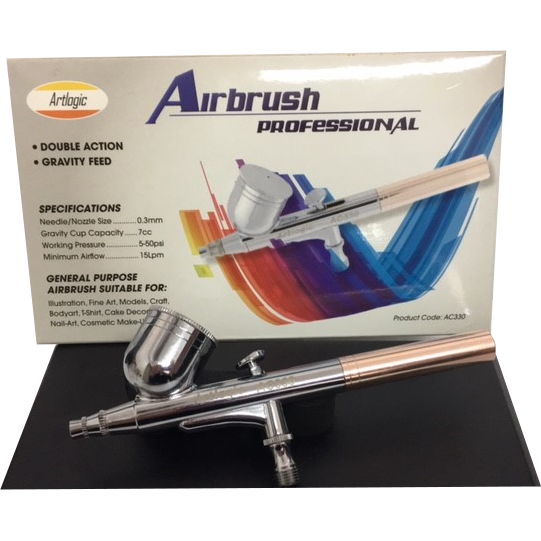 AC330 Gravity Feed Double Action 0.3mm Airbrush