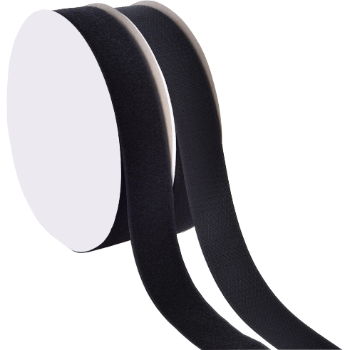 HT25BK Hook - Black  Adhesive Backed Tape 25mm x 25m roll
